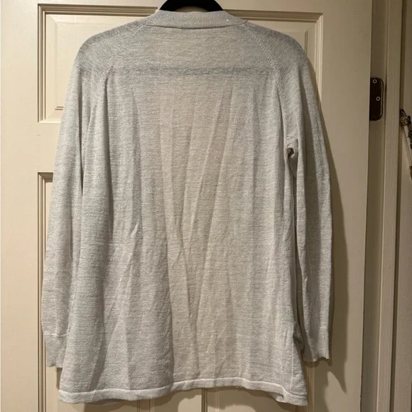 360 Sweater Soft Gray SHIMMERING SILVER Open Cardigan